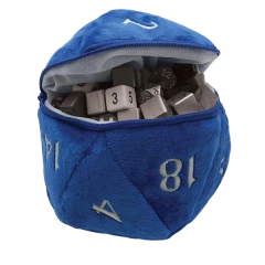 D20 Plush Dice Bag - Blue